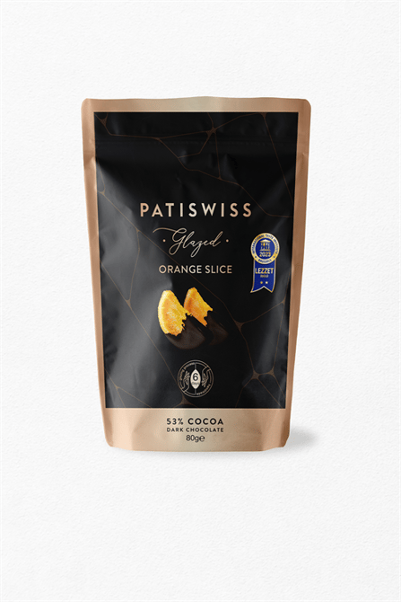 Felii de portocale în ciocolată neagră