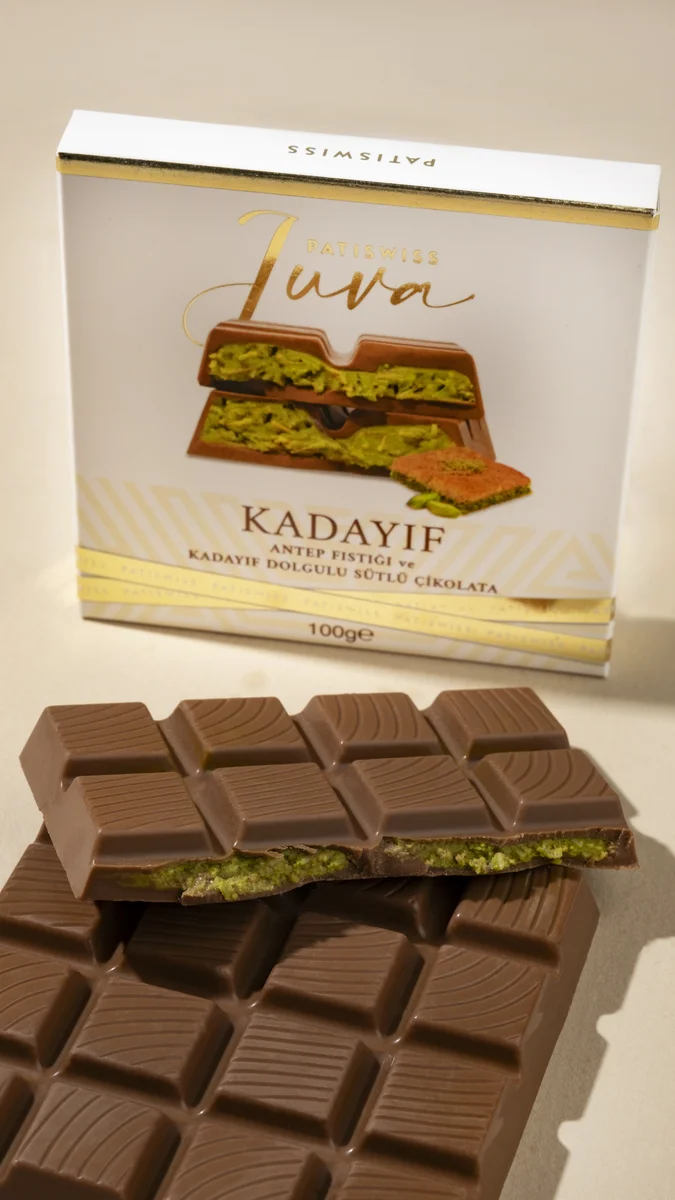 Ciocolată Dubai cu fistic, 100g