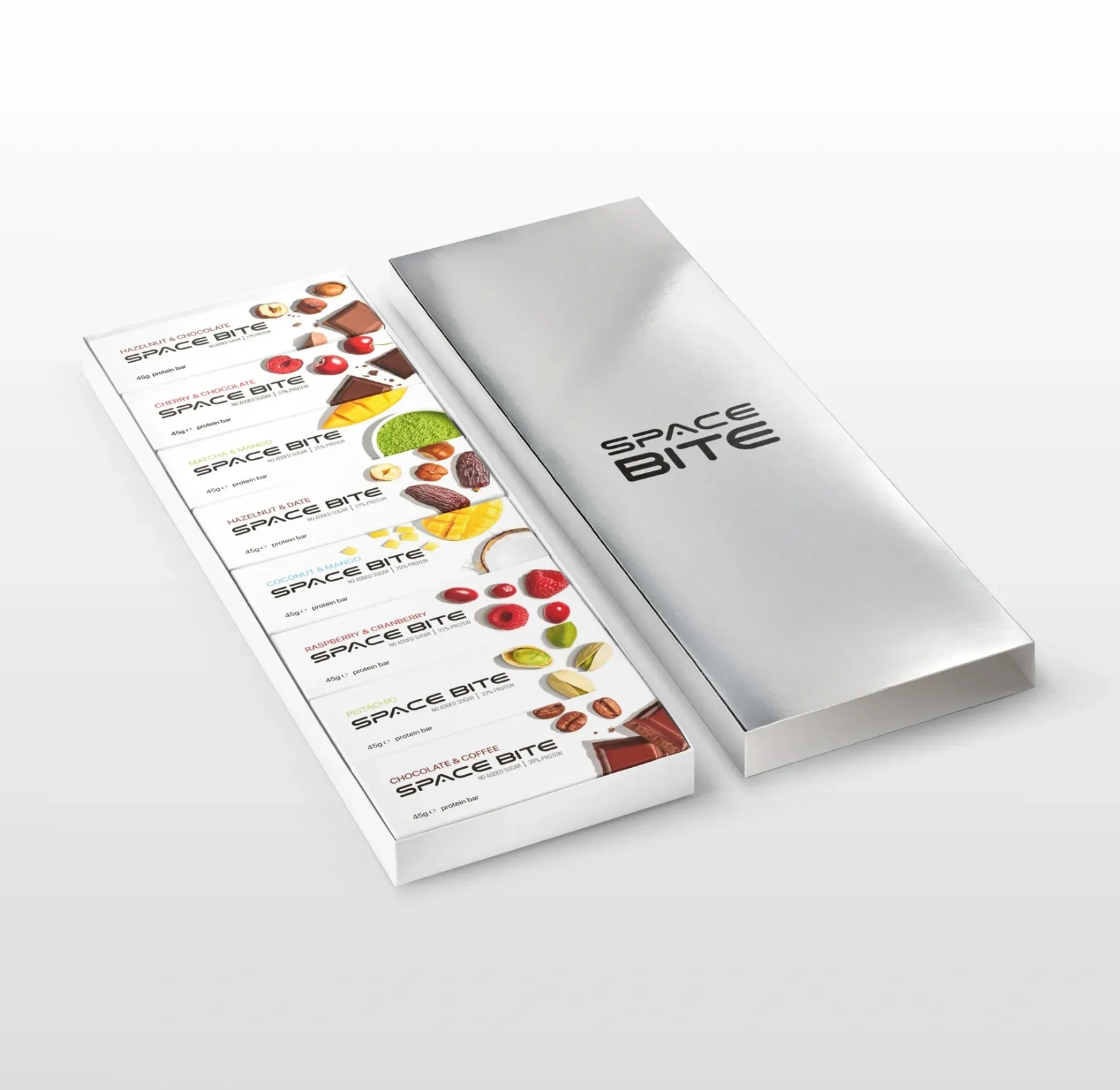 Batonașe proteice GiftBox, cutie mix din 8 buc.