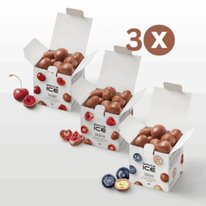 SpaceIce Fructe congelate în ciocolată, 130gr x 3 buc