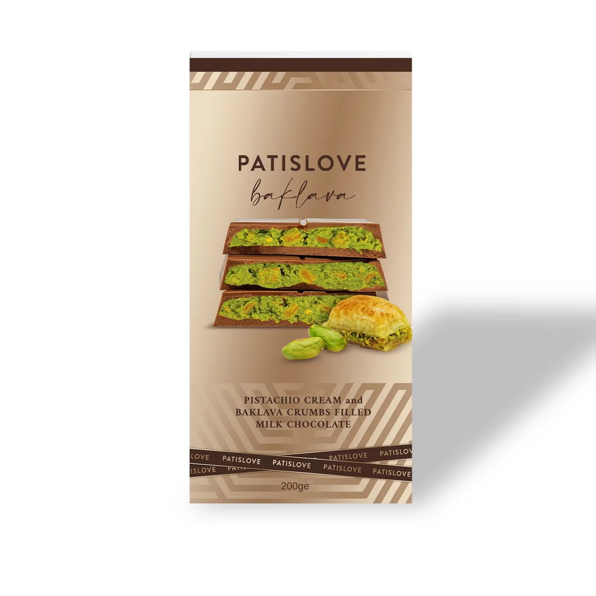 Ciocolata Patiswiss Dubai cu Baklava 200g