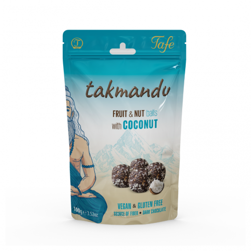 Takmandu, Bile cu ciocolată neagră, fructe, nuci și fulgi de cocos